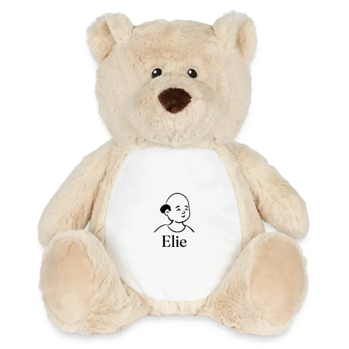 Peluche ourson personnalisée au prénom Elie