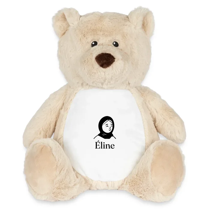 Peluche ourson personnalisée au prénom Éline