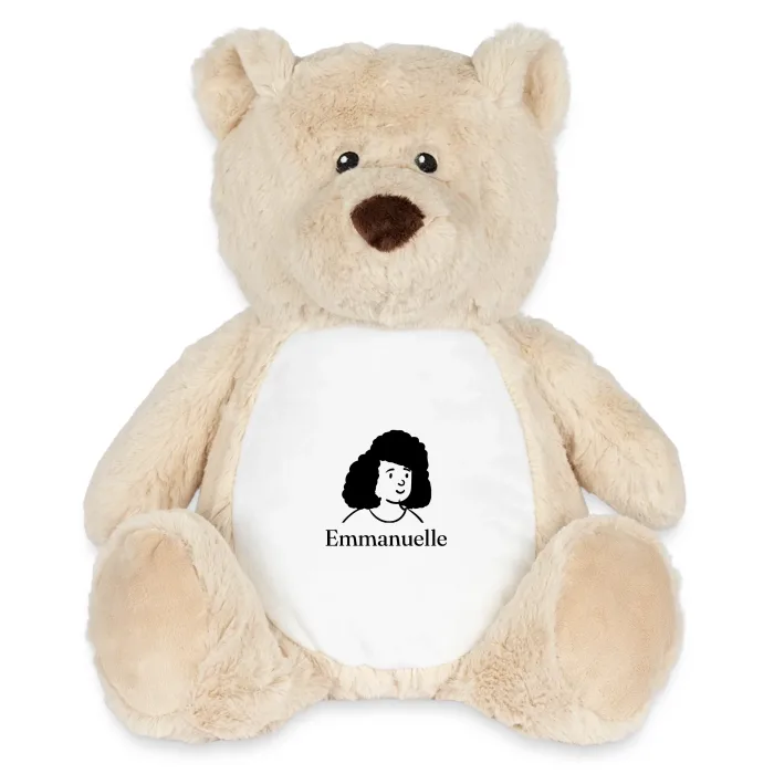 Peluche ourson personnalisée au prénom Emmanuelle