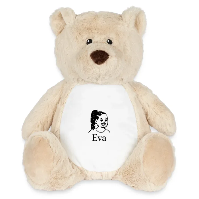 Peluche ourson personnalisée au prénom Eva