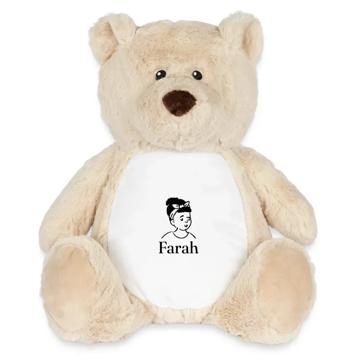 Peluche ourson personnalisée au prénom Farah