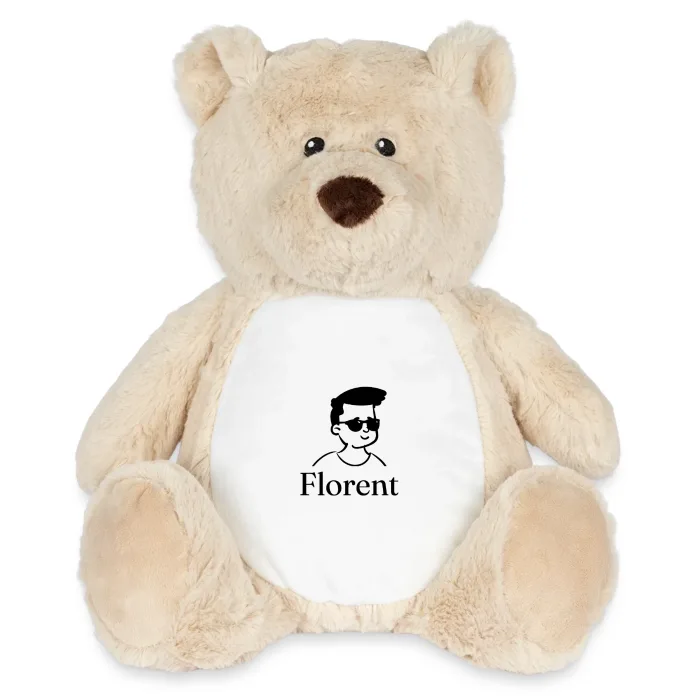 Peluche ourson personnalisée au prénom Florent