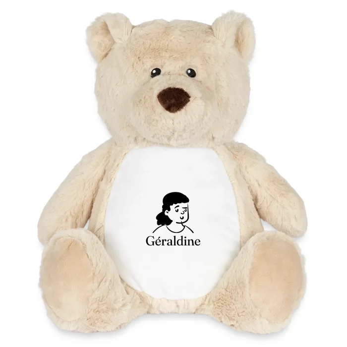 Peluche ourson personnalisée au prénom Géraldine