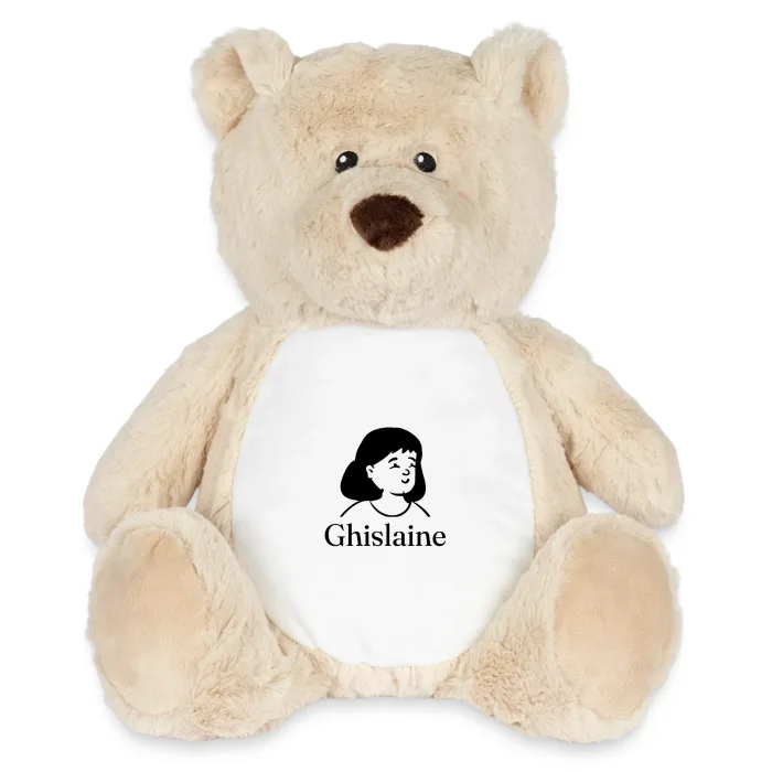Peluche ourson personnalisée au prénom Ghislaine