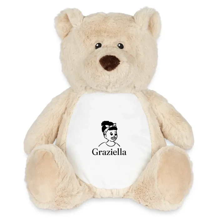 Peluche ourson personnalisée au prénom Graziella