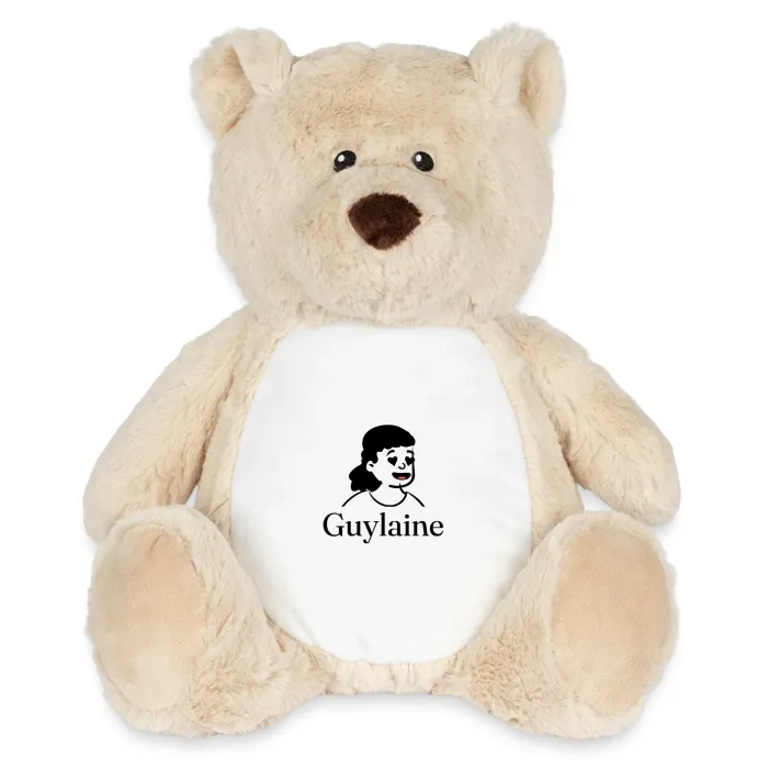 Peluche ourson personnalisée au prénom Guylaine