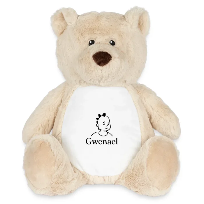 Peluche ourson personnalisée au prénom Gwenael