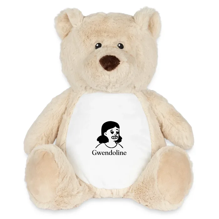 Peluche ourson personnalisée au prénom Gwendoline