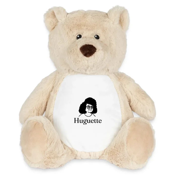 Peluche ourson personnalisée au prénom Huguette