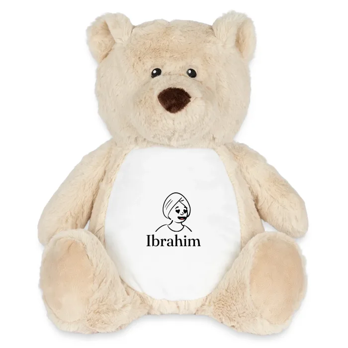 Peluche ourson personnalisée au prénom Ibrahim