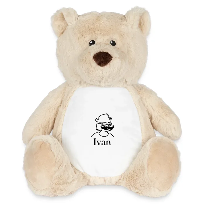 Peluche ourson personnalisée au prénom Ivan