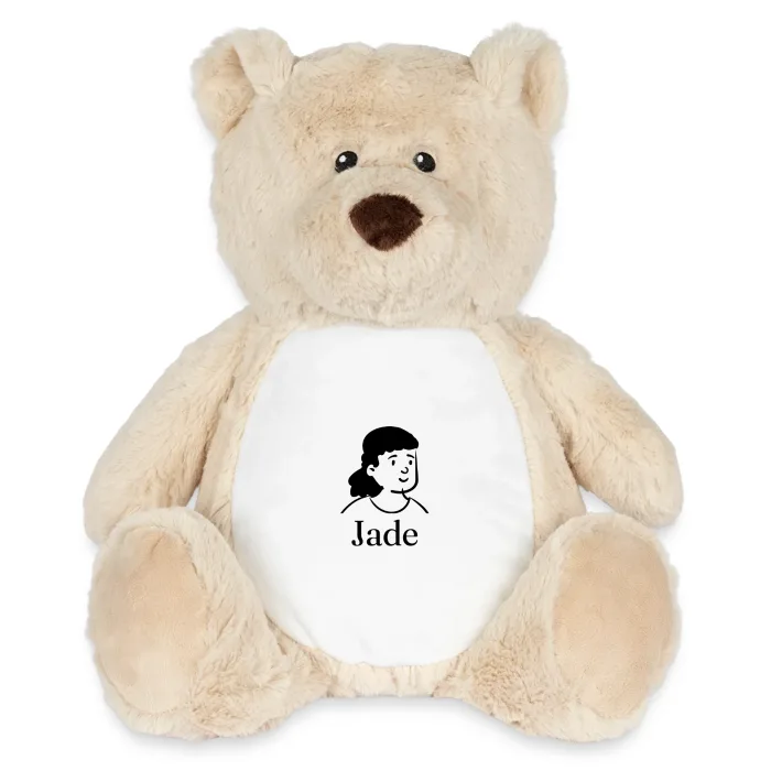 Peluche ourson personnalisée au prénom Jade