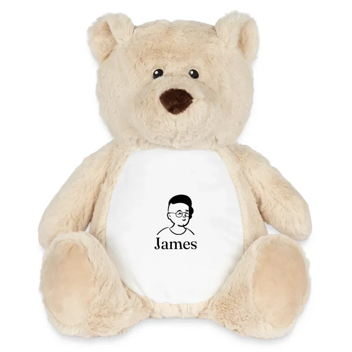 Peluche ourson personnalisée au prénom James