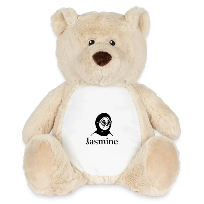 Peluche ourson personnalisée au prénom Jasmine