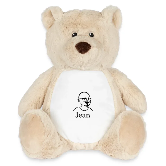 Peluche ourson personnalisée au prénom Jean