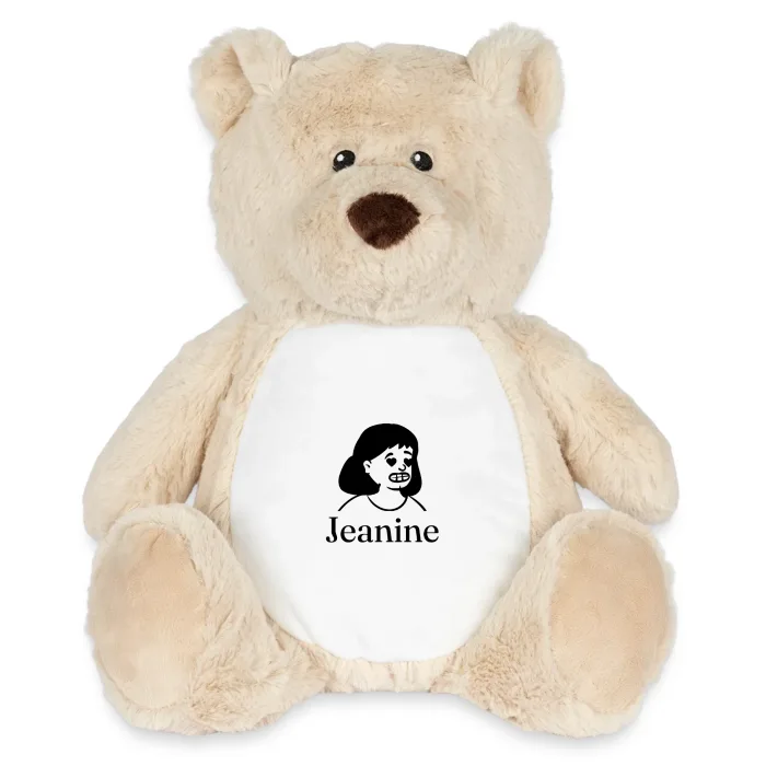 Peluche ourson personnalisée au prénom Jeanine