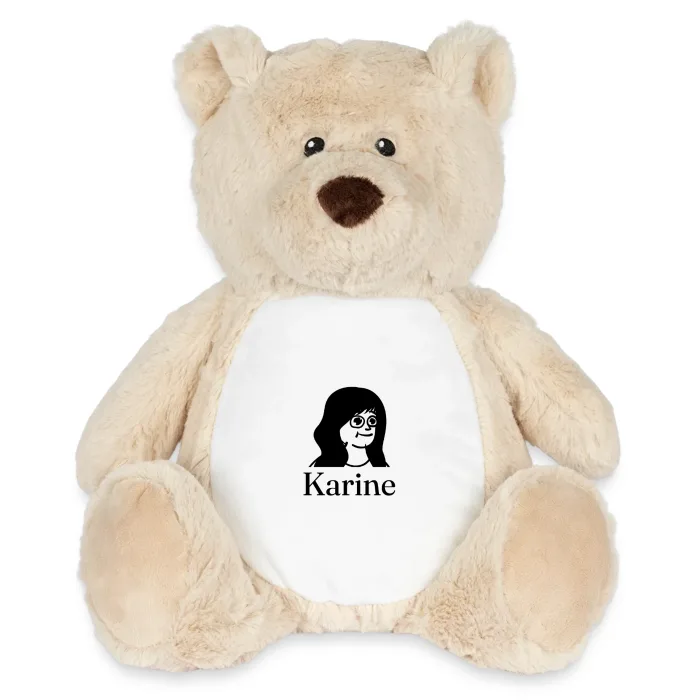 Peluche ourson personnalisée au prénom Karine