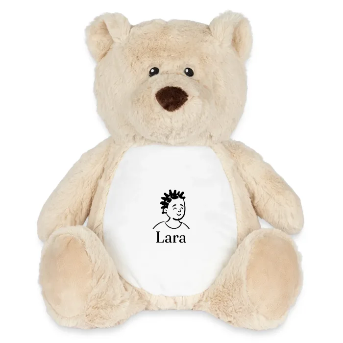 Peluche ourson personnalisée au prénom Lara