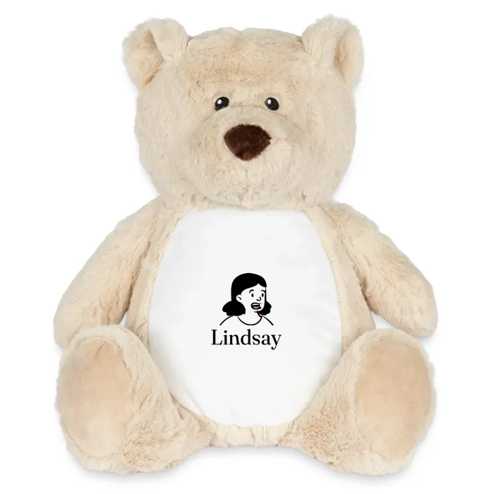 Peluche ourson personnalisée au prénom Lindsay