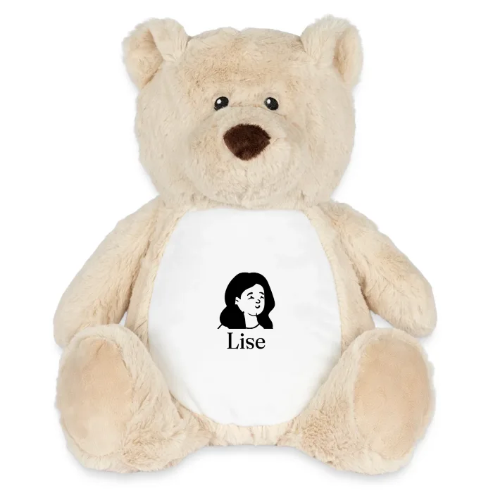 Peluche ourson personnalisée au prénom Lise
