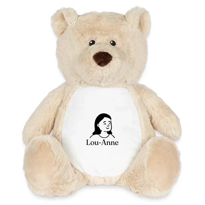 Peluche ourson personnalisée au prénom Lou-Anne