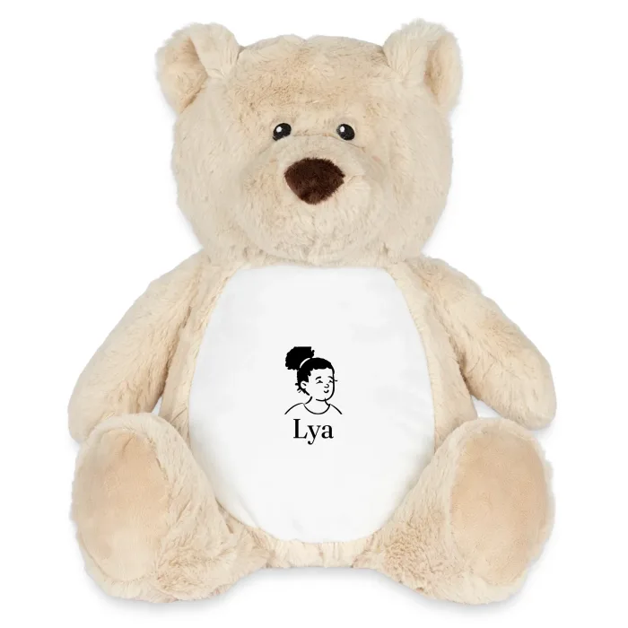 Peluche ourson personnalisée au prénom Lya