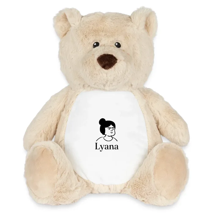 Peluche ourson personnalisée au prénom Lyana