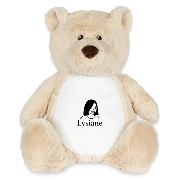 Peluche ourson personnalisée au prénom Lysiane