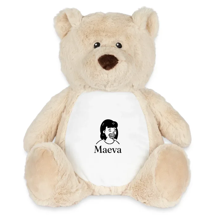 Peluche ourson personnalisée au prénom Maeva