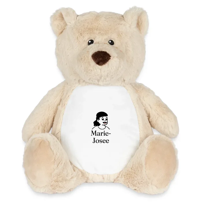 Peluche ourson personnalisée au prénom Marie-Josee