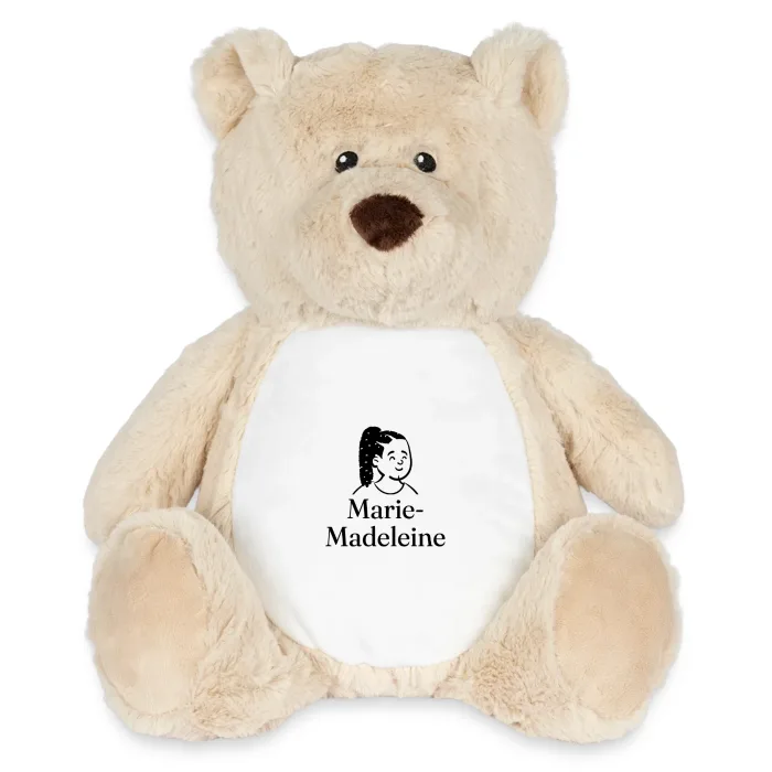 Peluche ourson personnalisée au prénom Marie-Madeleine