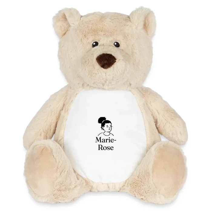 Peluche ourson personnalisée au prénom Marie-Rose