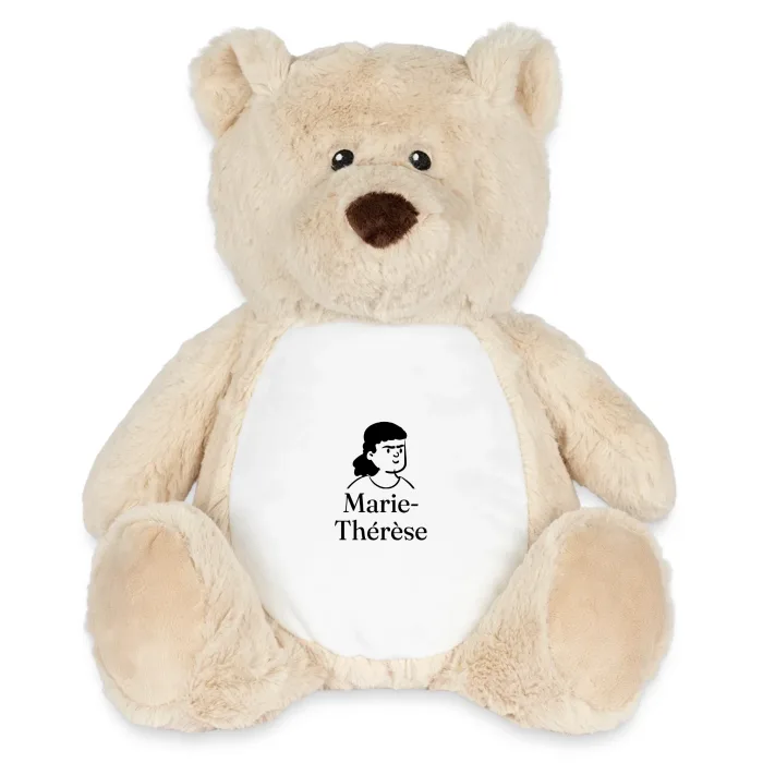 Peluche ourson personnalisée au prénom Marie-Thérèse