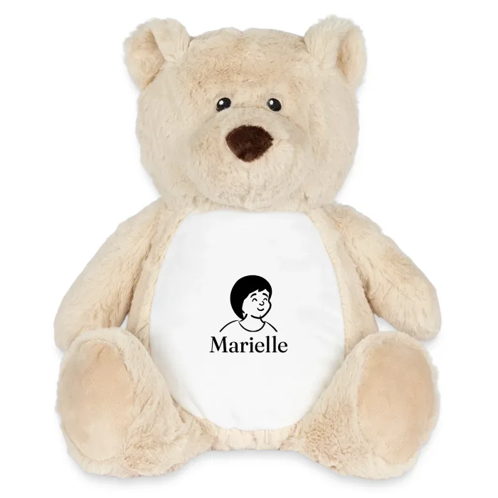 Peluche ourson personnalisée au prénom Marielle