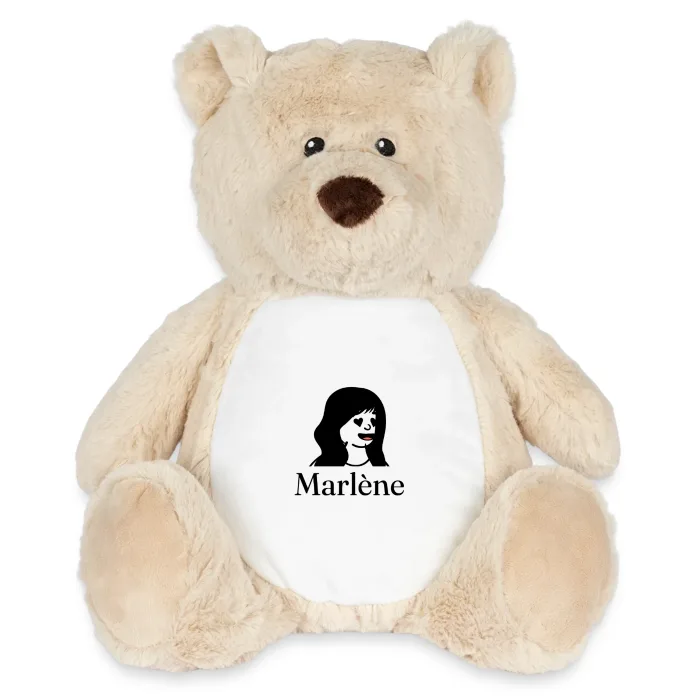 Peluche ourson personnalisée au prénom Marlène
