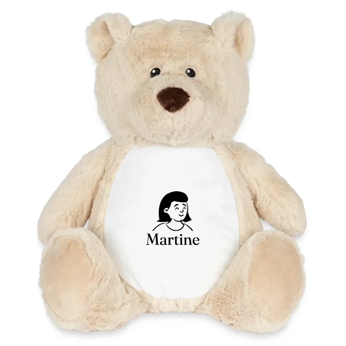 Peluche ourson personnalisée au prénom Martine