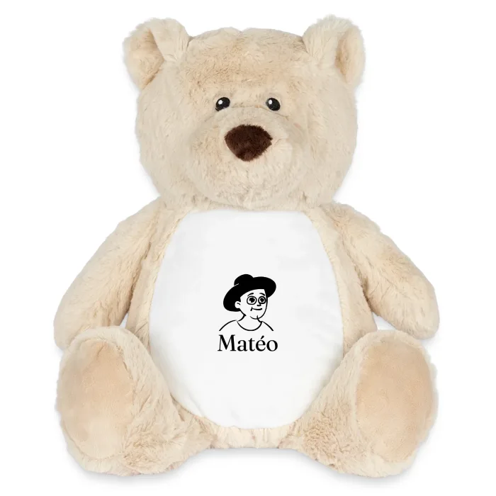 Peluche ourson personnalisée au prénom Matéo