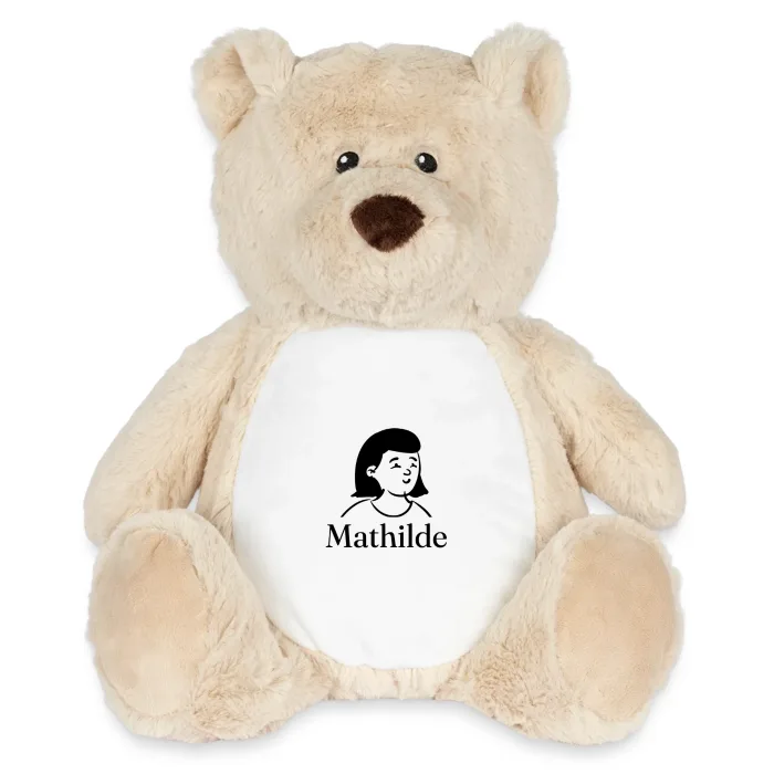 Peluche ourson personnalisée au prénom Mathilde