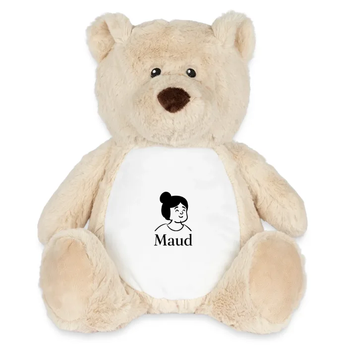 Peluche ourson personnalisée au prénom Maud