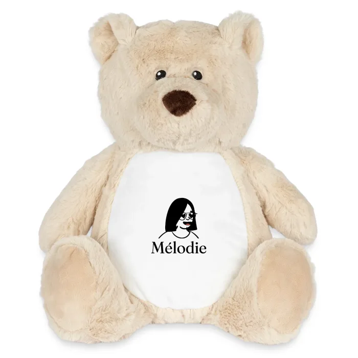 Peluche ourson personnalisée au prénom Mélodie