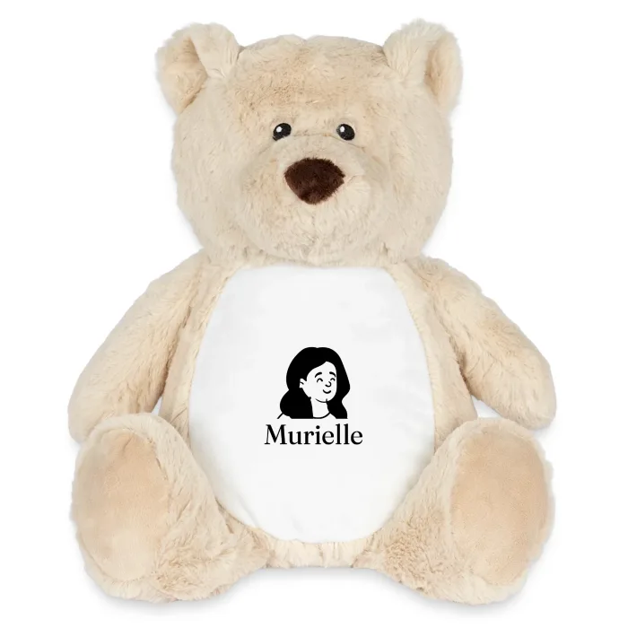 Peluche ourson personnalisée au prénom Murielle