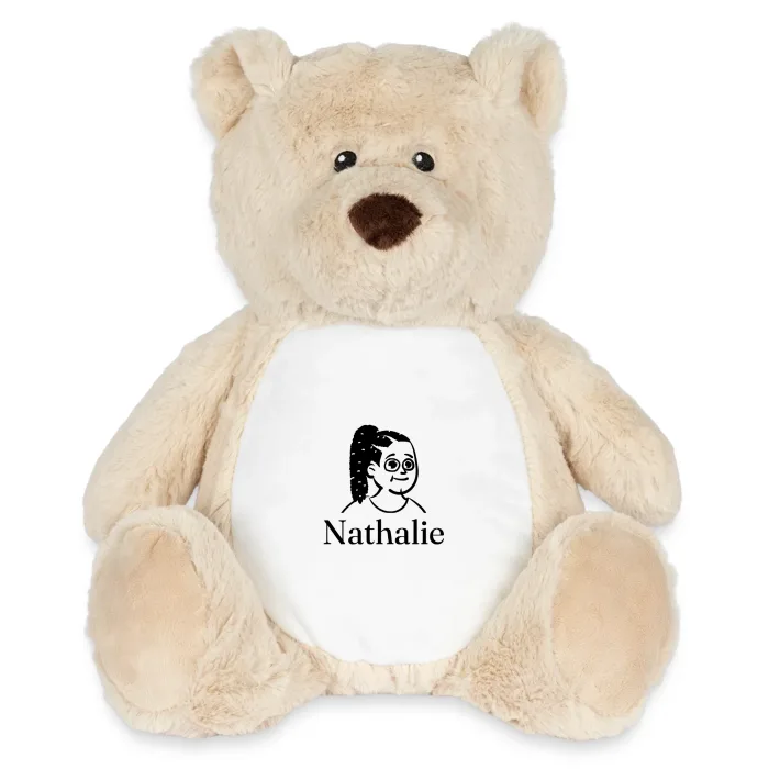 Peluche ourson personnalisée au prénom Nathalie