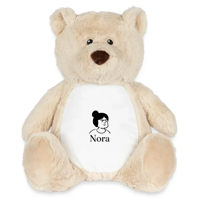 Peluche ourson personnalisée au prénom Nora