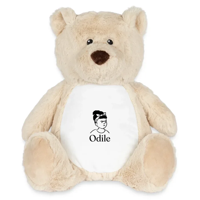 Peluche ourson personnalisée au prénom Odile