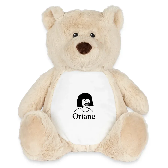 Peluche ourson personnalisée au prénom Oriane