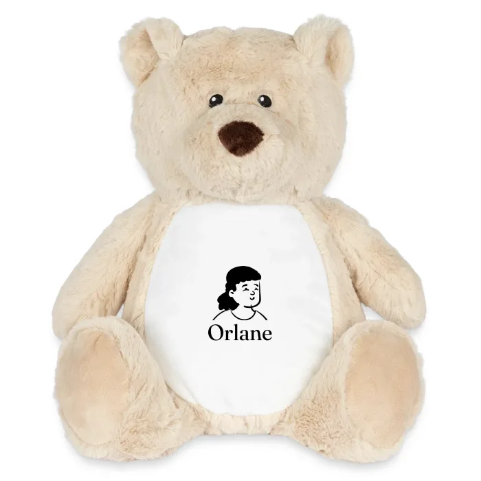 Peluche ourson personnalisée au prénom Orlane