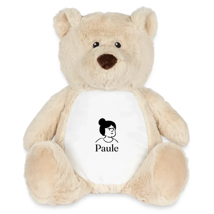 Peluche ourson personnalisée au prénom Paule
