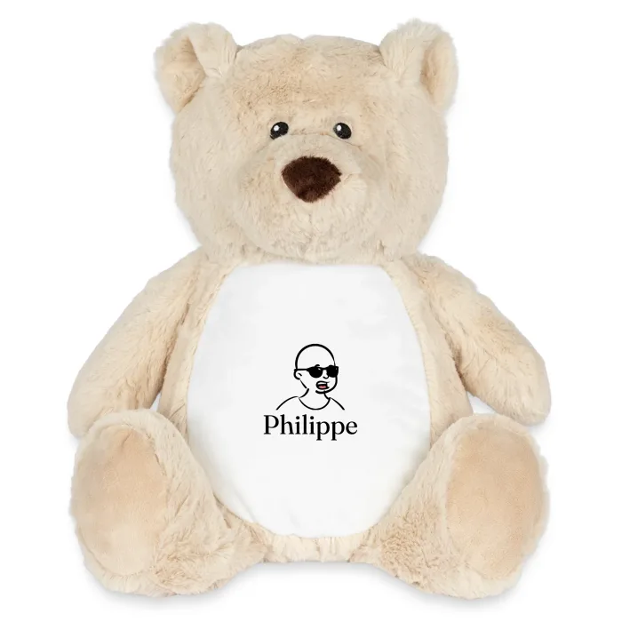 Peluche ourson personnalisée au prénom Philippe