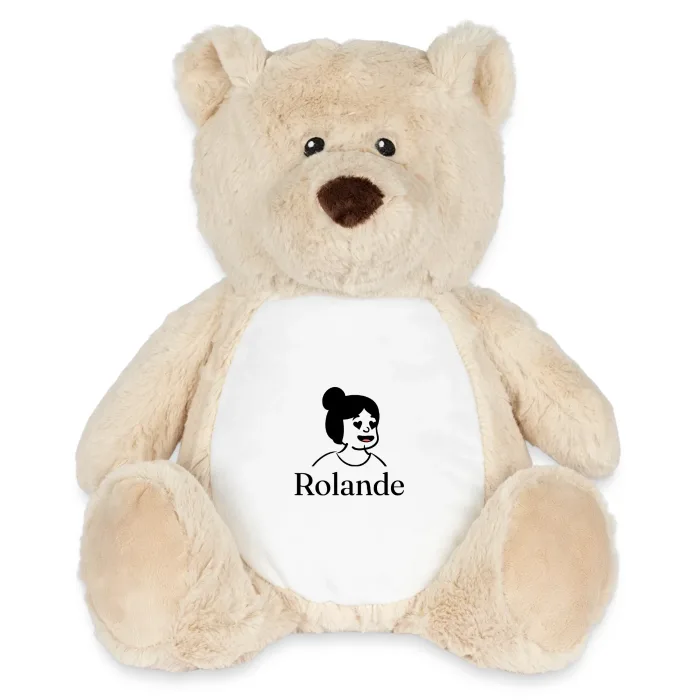 Peluche ourson personnalisée au prénom Rolande