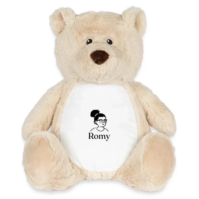 Peluche ourson personnalisée au prénom Romy